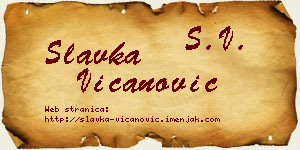 Slavka Vicanović vizit kartica